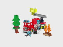 Load image into Gallery viewer, Lego Duplo 10473 Fire Truck with Hose and Firefighter