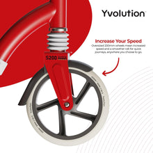 Load image into Gallery viewer, Yvolution S200 Kick Scooter Red