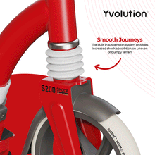 Load image into Gallery viewer, Yvolution S200 Kick Scooter Red