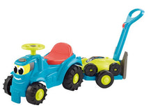 Load image into Gallery viewer, Ecoffier Pedal Tractor With Trailer and Lawnmower Blue