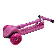 Load image into Gallery viewer, ZINC Three Wheeled Folding T-Motion Scooter SHINE Pink