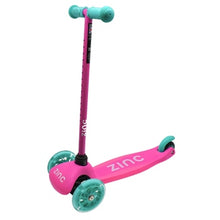 Load image into Gallery viewer, ZINC Three Wheeled Light Up Scooter SPARKLE Blue/Pink