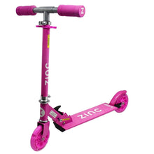 Load image into Gallery viewer, ZINC Two Wheeled Light Up Folding Scooter TWISTER