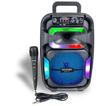 Load image into Gallery viewer, BONTEMPI DYNAMIC KARAOKE WIRELESS SPEAKER WITH MICROPHONE AND RGB LIGHTS