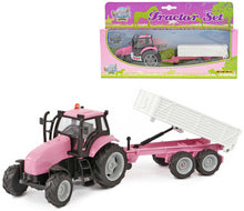 Load image into Gallery viewer, Kids Globe Pink Tractor Set with Light & Sound
