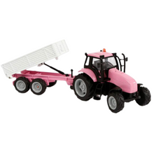 Load image into Gallery viewer, Kids Globe Pink Tractor Set with Light & Sound
