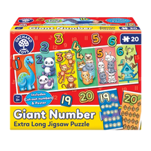 Load image into Gallery viewer, Giant Number Extra Long Jigsaw Puzzle