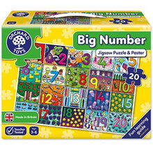 Load image into Gallery viewer, Big Number Jigsaw Puzzle