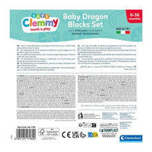 Load image into Gallery viewer, Clementoni Baby Dragon Blocks Set