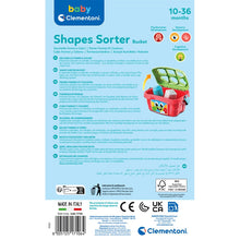 Load image into Gallery viewer, Baby Clementoni Shape Sorter Bucket