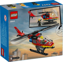 Load image into Gallery viewer, Lego City 60411 Fire Rescue Helicopter