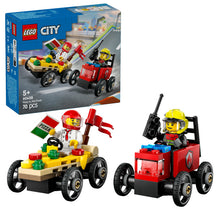 Load image into Gallery viewer, Lego City 60458 Pizza Vs Fire Truck Race Car