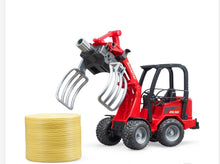 Load image into Gallery viewer, Bruder 02192 Shepherd Compact Loader with Bale Gripper and 1 Bale