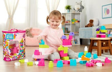 Load image into Gallery viewer, Mega Blocks First Builders Big Building Bag 80 Piece Pink