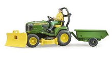 Load image into Gallery viewer, Bruder 62104 John Deere Ride On Mower Trailer Gardener