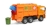 Load image into Gallery viewer, BRUDER 02760 MAN ORANGE REFUSE TRUCK