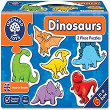Load image into Gallery viewer, Dinosaurs 2 Piece Puzzle