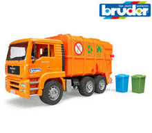 Load image into Gallery viewer, BRUDER 02760 MAN ORANGE REFUSE TRUCK