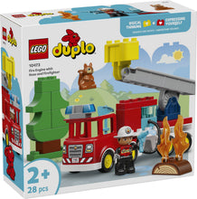 Load image into Gallery viewer, Lego Duplo 10473 Fire Truck with Hose and Firefighter
