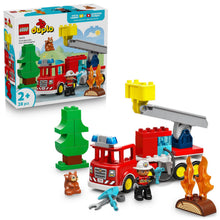 Load image into Gallery viewer, Lego Duplo 10473 Fire Truck with Hose and Firefighter
