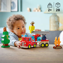 Load image into Gallery viewer, Lego Duplo 10473 Fire Truck with Hose and Firefighter
