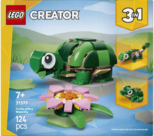 Load image into Gallery viewer, LEGO Creator 31377 3-In-1 Turtle With A Water Lily Flower
