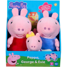 Load image into Gallery viewer, Peppa Pig Peppa George &amp; Evie 3 Pack Soft Toys
