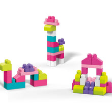 Load image into Gallery viewer, Mega Blocks First Builders Big Building Bag 80 Piece Pink
