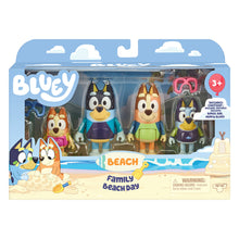 Load image into Gallery viewer, Bluey Family Beach Day 4 Figure Pack
