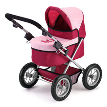 Load image into Gallery viewer, Trendy Dolls Pram - Red &amp; Pink

