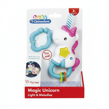 Load image into Gallery viewer, Baby Clementoni Magic Unicorn Light &amp; Melodies Rattle
