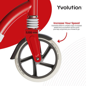 Yvolution S200 Kick Scooter Red