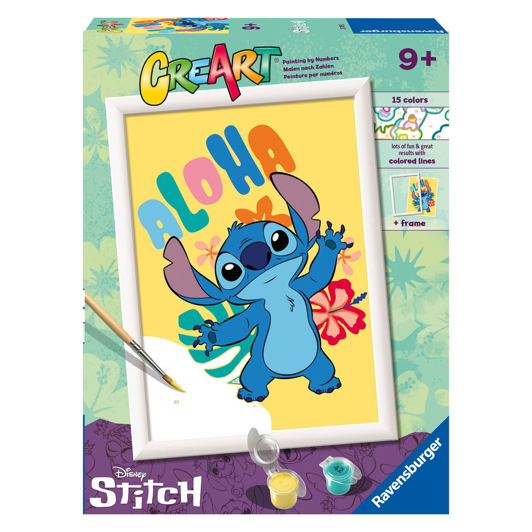 Disney Stitch CreArt Painting By Numbers Aloha Stitch
