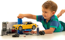 Load image into Gallery viewer, Bruder 62112 Car Service Centre with Roadster – 1:16 Scale Playset | Mechanic, Lift &amp; Tools
