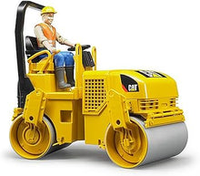 Load image into Gallery viewer, Bruder 02433 CAT Asphalt Drum Compactor Roller

