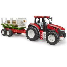 Load image into Gallery viewer, Bruder 03453 Roadmax Tractor With Forestry Trailer &amp; 3 Trunks

