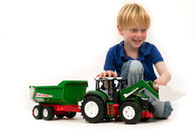 Load image into Gallery viewer, Bruder 03452 Roadmax Tractor With Front Loader &amp; Trailer
