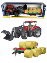 Load image into Gallery viewer, Bruder 03198 Case IH Optum 300 CVX With Front Loader And Ball Transport Trailer

