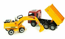 Load image into Gallery viewer, Bruder 02751 MAN TGA Dump Truck With Liebherr Shovel
