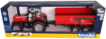 Load image into Gallery viewer, Bruder 02045 Massey Ferguson 7480 Tractor &amp; Trailer
