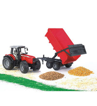 Load image into Gallery viewer, Bruder 02045 Massey Ferguson 7480 Tractor &amp; Trailer
