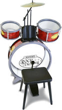 Load image into Gallery viewer, Bontempi Drum Set With 4 Pieces &amp; Stool
