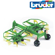 Load image into Gallery viewer, BRUDER 02216 Krone Dual Rotary Swath Windrower Hay Rake - Rotating 1:16
