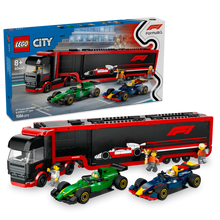 Load image into Gallery viewer, Lego City 60445 F1 Truck with RB20 &amp; AMR24 F1 Cars

