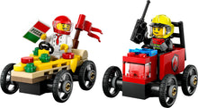 Load image into Gallery viewer, Lego City 60458 Pizza Vs Fire Truck Race Car
