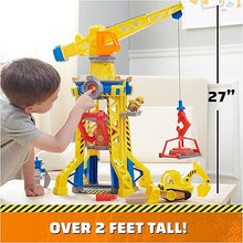 Load image into Gallery viewer, Paw Patrol Rubble &amp; Crew Bark Yard Crane Tower Set
