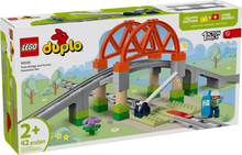 Load image into Gallery viewer, Lego Duplo 10426 Train Bridge and Tracks Expansion Set
