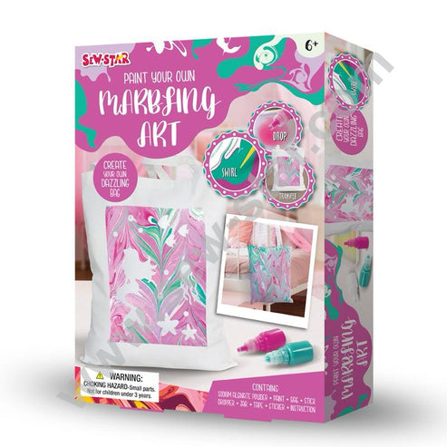 Paint your own Marbling Art Dazzling Bag