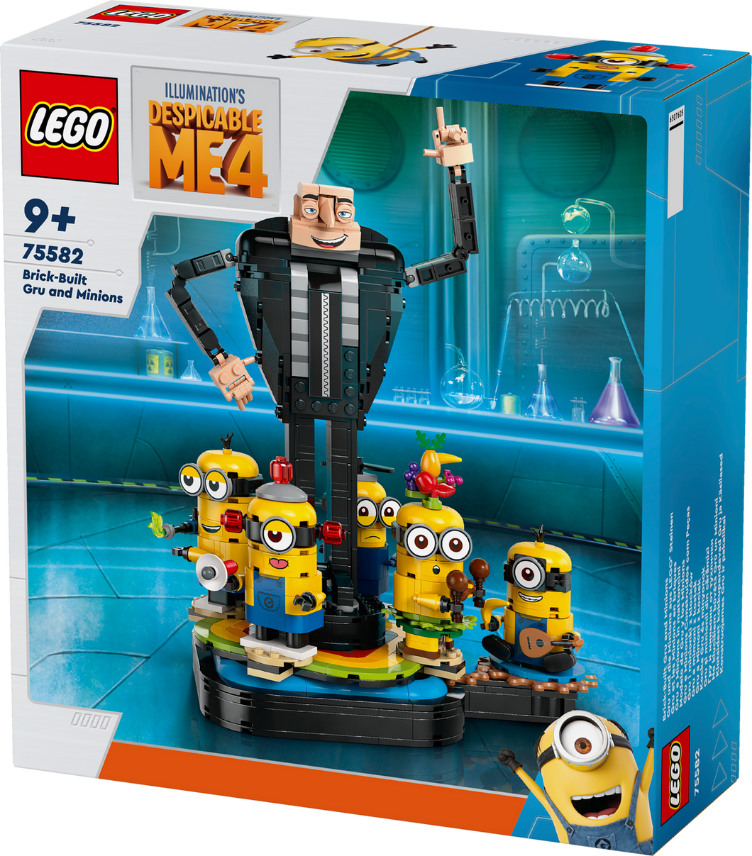 Lego Despicable Me4 75582 Brick-Built Gru and Minions