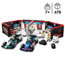 Load image into Gallery viewer, Lego City 60444 F1 Garage &amp; Mercedes-AMG &amp; Alpine Cars
